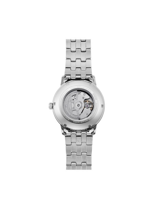 Orient Herrenuhr 41.6mm Automatisch mit Silber Metallarmband