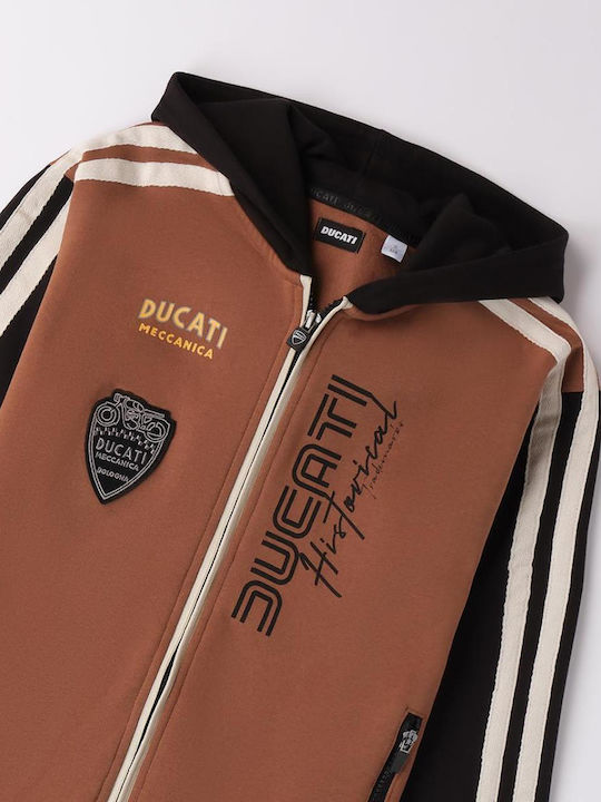 Ducati Kids Sweatshirt Cardigan Brown