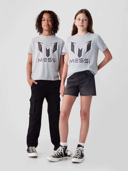 Kids' Shirt Short Sleeve Light Heather Grey Graphic