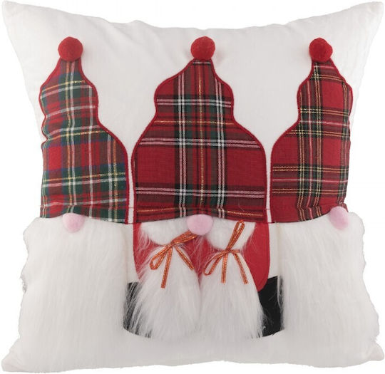 Teoran Christmas Decorative Square Pillowcase White 45x45cm