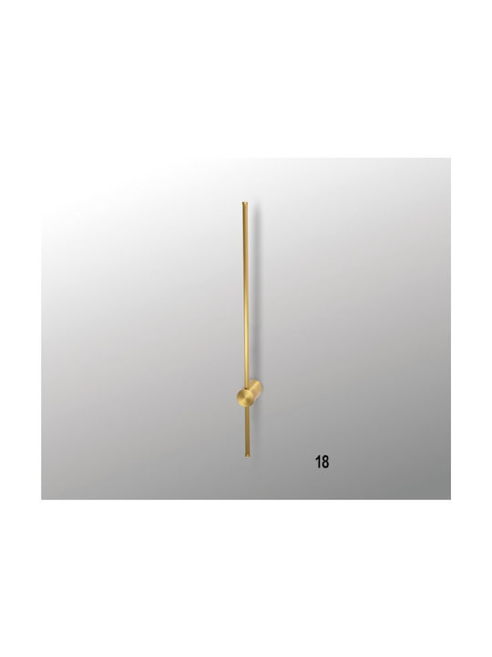 Luma Modern Lamp Wall with Integrated LED and Warm White Light Gold 80x80cm