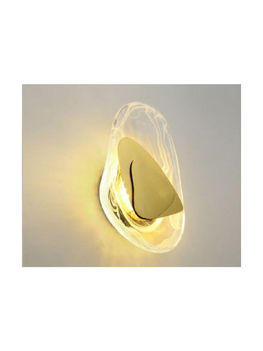 Luma Modern Lamp Wall with Integrated LED and Warm White Light Gold 31.5cm