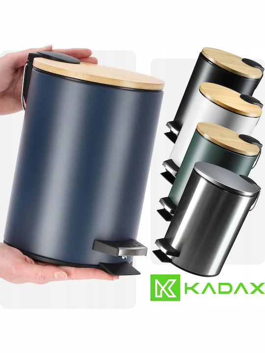 Kadax Μεταλλικό Καλαθάκι Μπάνιου 3lt Μπλε
