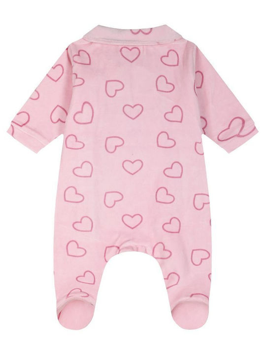 Energiers Baby Bodysuit Long-Sleeved Velvet Rose