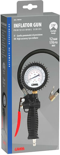 Lampa Air Pressure Gauge with Tyre Inflator Pistol L7401.8