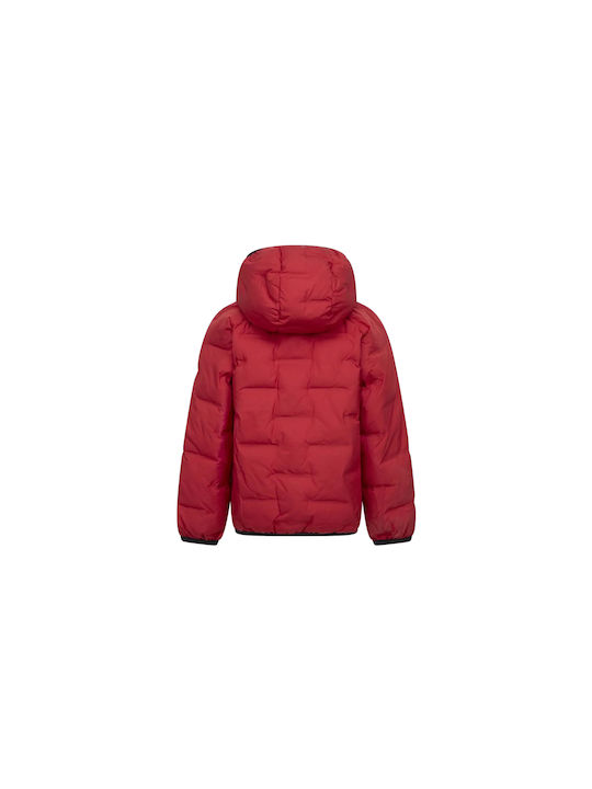 Jordan Kids Quilted Jacket with Hood Red