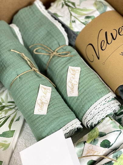 Velvet White Подаръчен комплект за бебета Olive