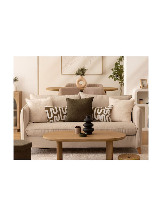 Atmosphera Sofa Cushion Saona Velvet Khaki Green 45x45cm
