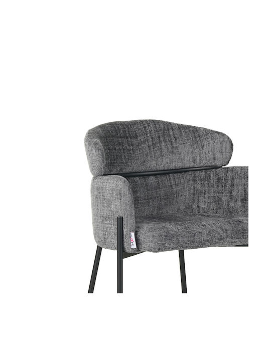 Stool Bar Upholstered with Fabric Tolerse Light Gray 55x60x43cm