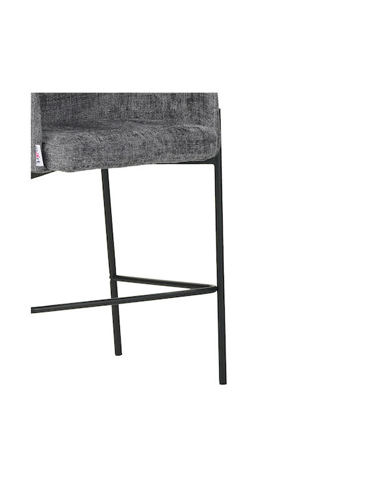 Stool Bar Upholstered with Fabric Tolerse Light Gray 55x60x43cm