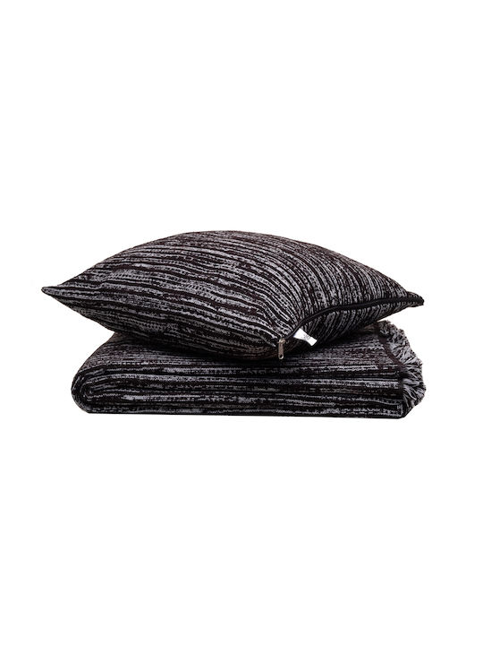 Anna Riska 1453 Ριχτάρι Πολυθρόνας Δύο 'Οψεων Chenille 180x150εκ. Μαύρο 434320