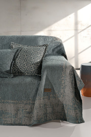 Guy Laroche Perth Рихтари Двуместен Диван Шенил 180x250 см Петролен