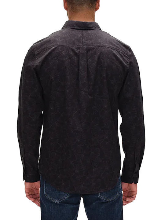 York Μακρυμάνικo Βαμβακερό Πουκάμισο Floral Black