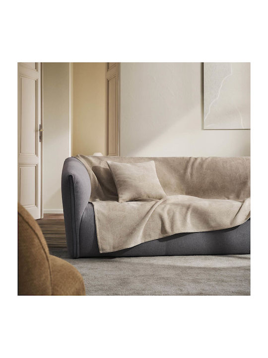 Gofis Home Armchair Throw Nimbus 180x180cm Warm Beige 447/39