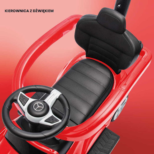 Sun Baby Mercedes C-Class Αυτοκινητάκι Ride On με Χειρολαβή για 12+ μηνών Κόκκινο