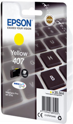 Epson 407 Original InkJet Printer Ink Yellow (C13T07U440)