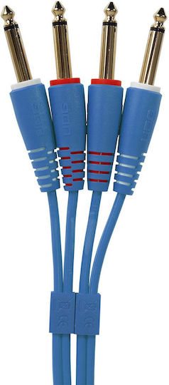 UDG Cable 2 x 6.3mm male - 2x 6.3mm male 3m Blue (U97004LB)