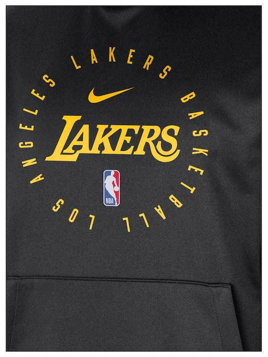 Los Angeles Lakers Dri-Fit Φούτερ με Κουκούλα Μαύρο