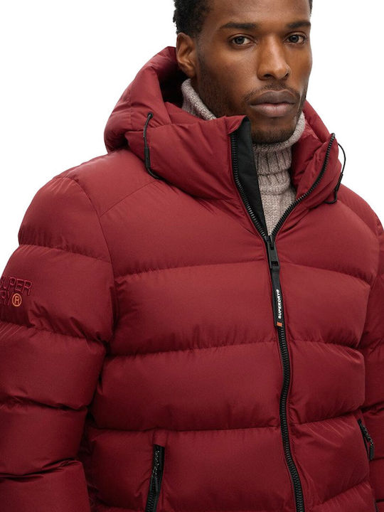 Superdry Jacket Puffer Red Dahlia