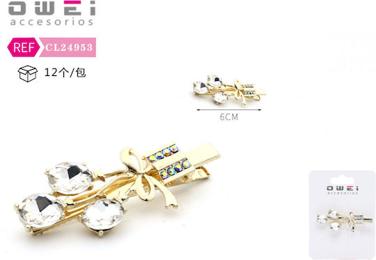 Gold mit Strass 6cm 1Stück