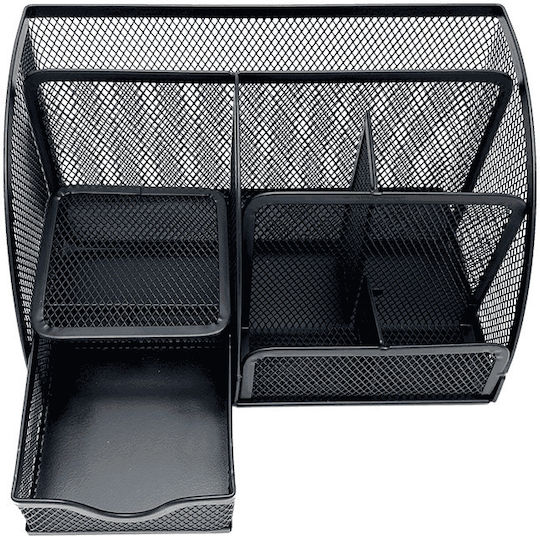 Metallic Desk Organizer in Black Color 1pcs 14x12.5x22cm