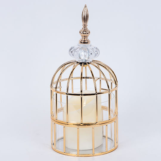 Laterne Metallisch Gold 13x24x24cm 1Stück Laterne Metallisch Gold 13x24x24cm 1Stück