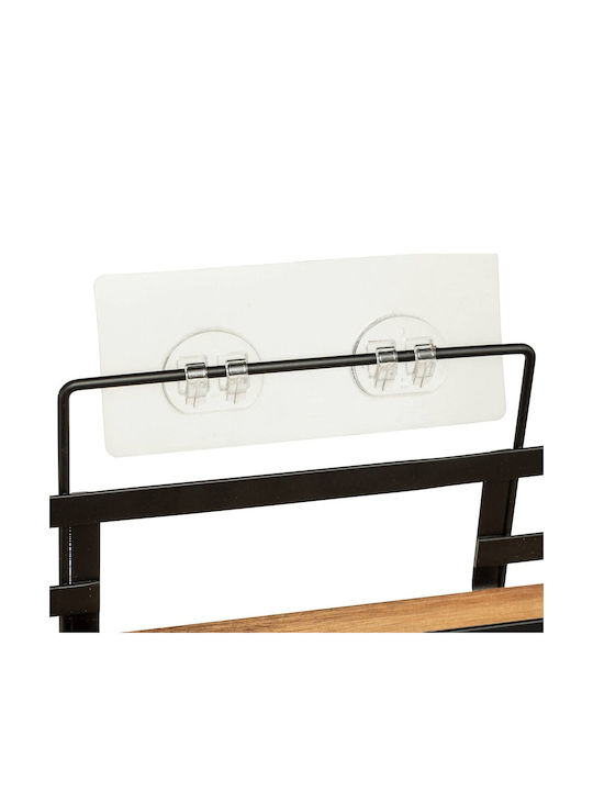 5Five Wall Mounted Bathroom Shelf Metallic 25.5x15.5x30cm Black