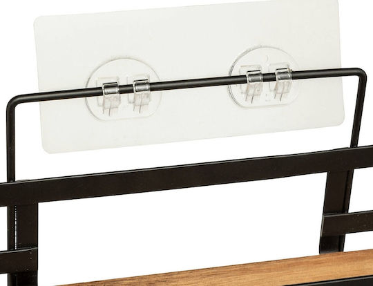 5Five An der Wand montiert Badezimmerregal Metallisch 25.5x15.5x30cm Schwarz