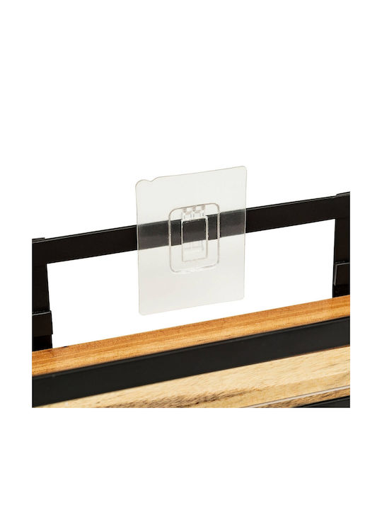 5Five Wall Mounted Bathroom Shelf Metallic 25.5x15.5x30cm Black