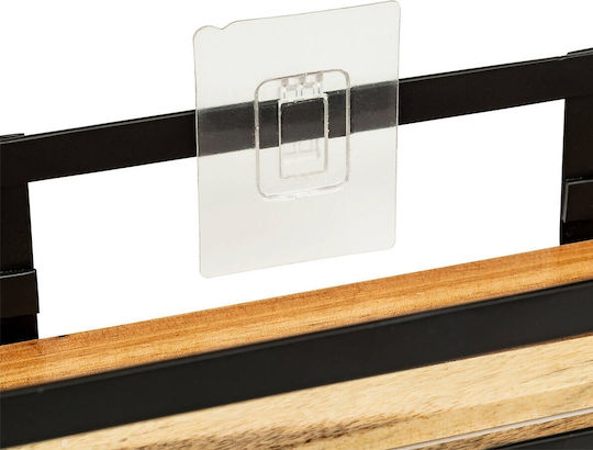 5Five An der Wand montiert Badezimmerregal Metallisch 25.5x15.5x30cm Schwarz