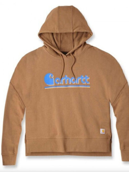 Tencel Fiber Series Women's Sweatshirt Hooded Brown
