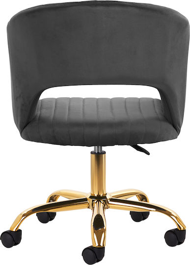 4rico Swivel Chair Qs-of212g Velvet Gray