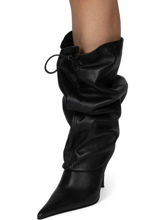 Women's Boots Slouched Black 00137 Black