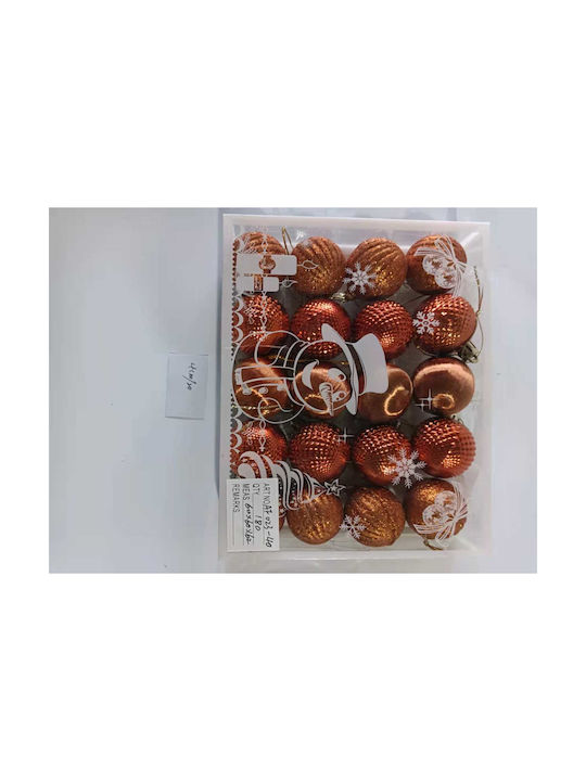 Hanging Ball Ornament Multicolour Set 20pcs