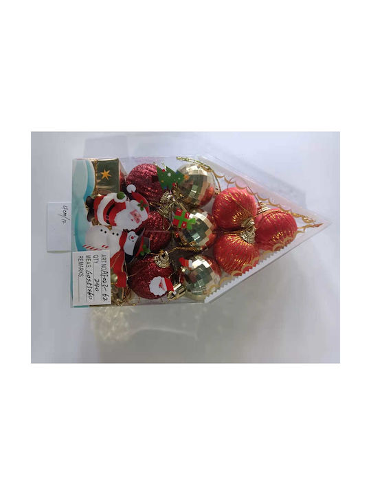 Set 12 Rote Kugel Ornament 4cm Set 12 Rote Kugel Ornament 4cm