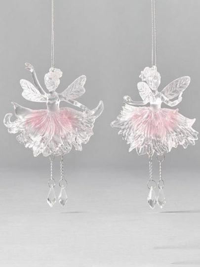 Hängendes Fee Ornament Kunststoff Transparent 15.5x10cm