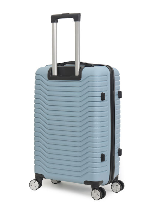 Amber Medium Travel Suitcase Hard Ciell with 4 Wheels Height 65cm AM1008/60-CIEL