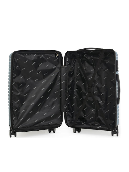 Amber Medium Travel Suitcase Hard Ciell with 4 Wheels Height 65cm AM1008/60-CIEL