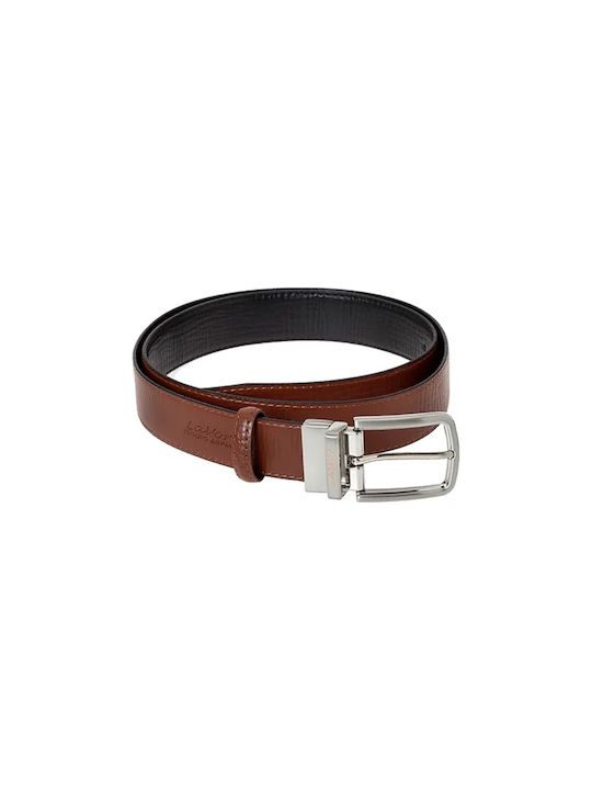 Lavor Men's Double Sided Belt Tabac Brown