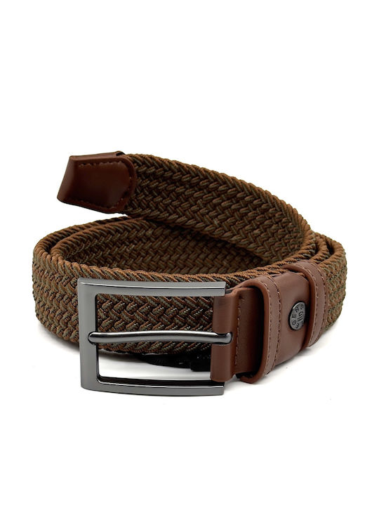 Elastic Men's Fabric Knitted Multicolour Belt