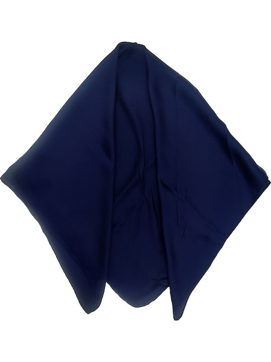 Gift-Me Damen Seiden Schal Marineblau