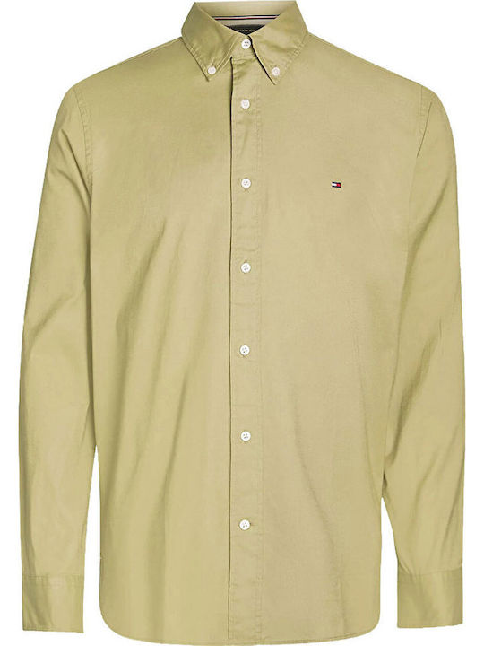 Langärmlig Baumwolle Hemd Utility Olive