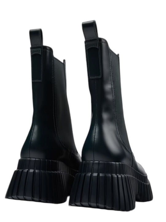 Leather Women's Ankle Boots Green