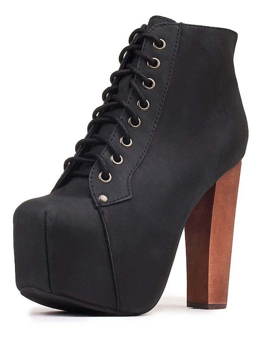 Jeffrey Campbell Lita Black 010100116300141 Μποτάκια Μαύρα