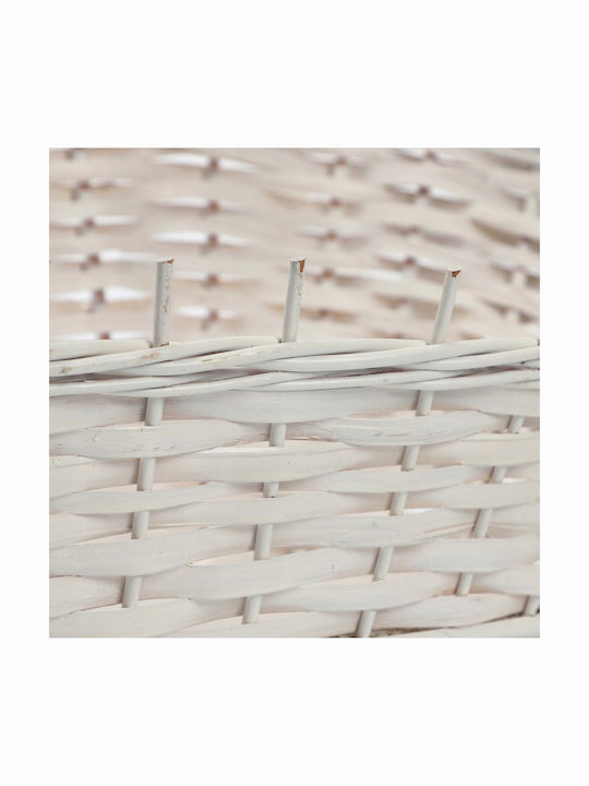Kadax White Medium Wicker Gift Basket