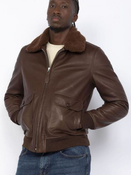 Lederjacke Jacke Braun