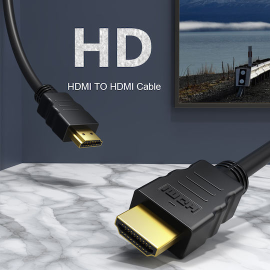 Cabletime Cable HDMI male - HDMI male 2m Μαύρο