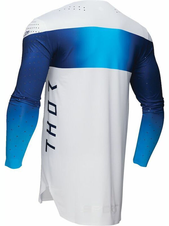 Thor Sportmode Ανδρική Μπλούζα Motocross Μακρυμάνικη White/Blue/Navy