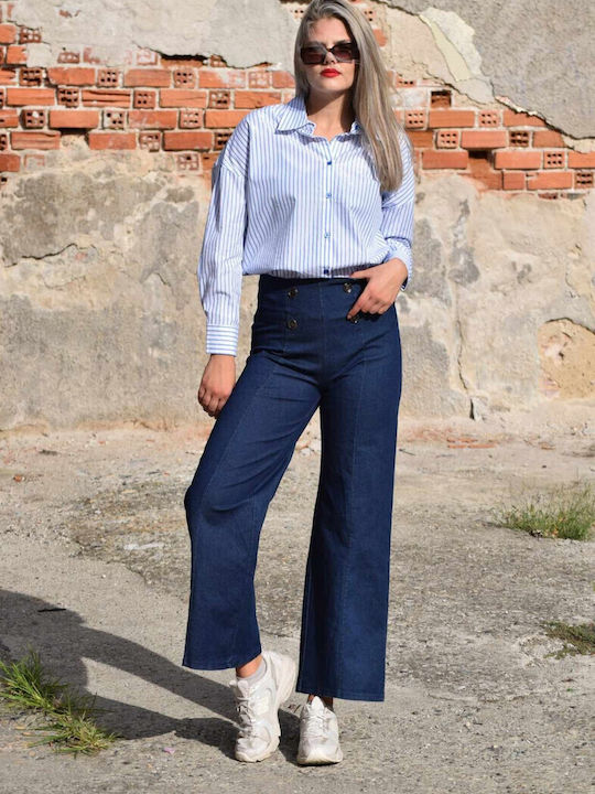 High Waist Women's Jean Trousers