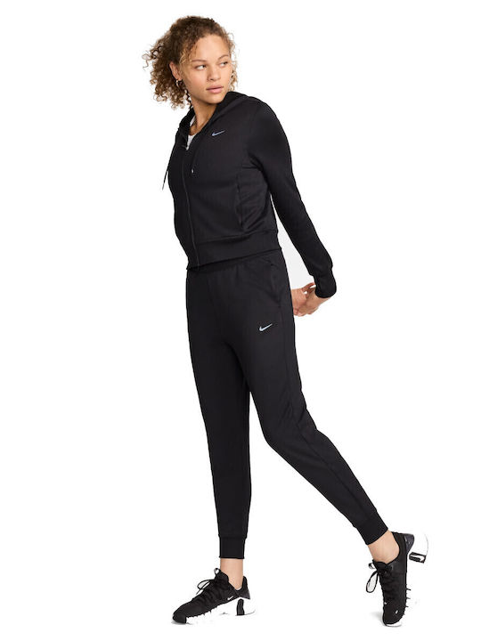 Thermafit One Γυναικεία Ζακέτα Φούτερ με Κουκούλα Black